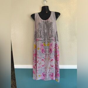 Johnny Was Slip Boho Dress Lilac Purple Floral Paisley, size S